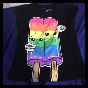 🌈 rainbow popsicle graphic tee size 6